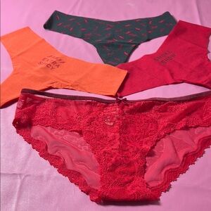 NWOT Victoria's Secret Red Lace Cheeky Panties
